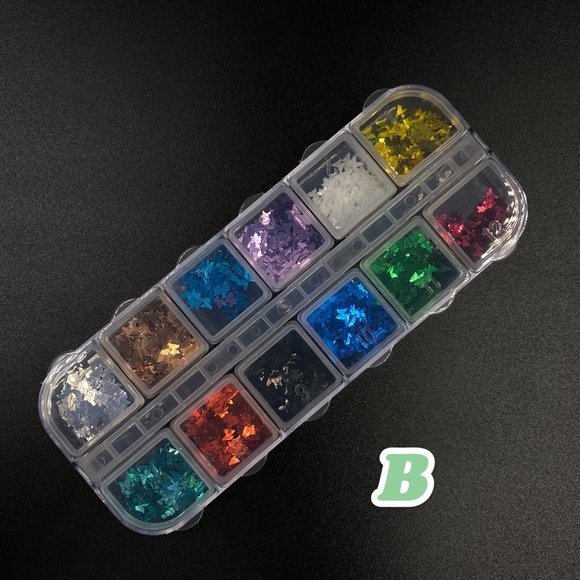 Butterfly Shape Nail Art Glitter Flakes 3D Colorfu - Picture 3 of 7